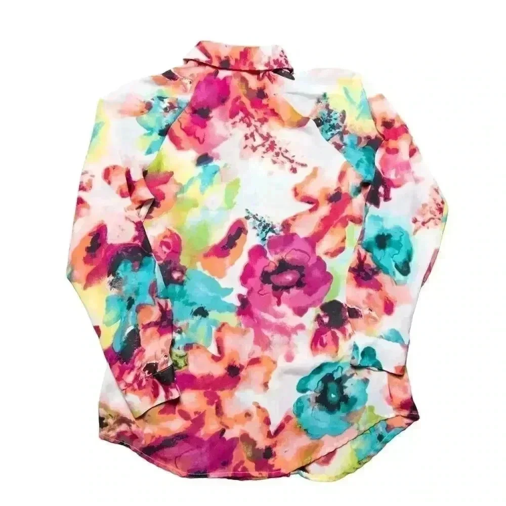 Allison Taylor Women's Floral Button-Down Blouse Size S Multicolor - Picture 2 of 6